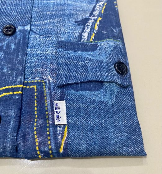 70’s Levis Bandana Shirt Big E ไซร์เด็กโต รูปที่ 4