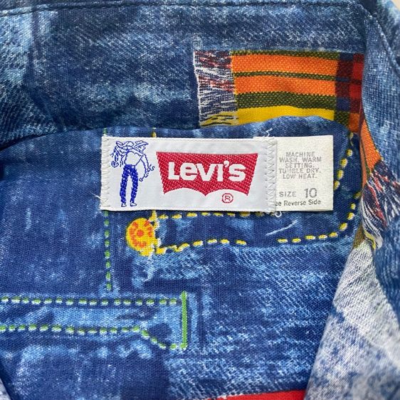 70’s Levis Bandana Shirt Big E ไซร์เด็กโต รูปที่ 5