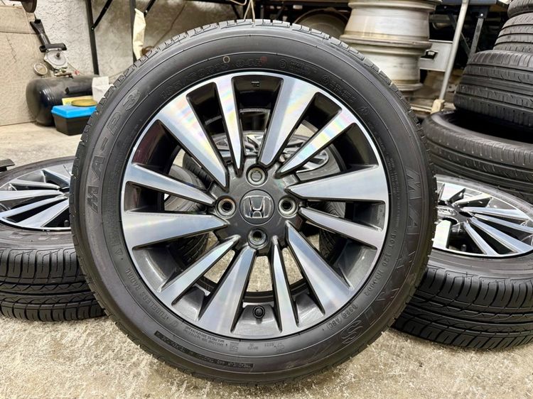 ล้อแม็ก HONDA CITY ขอบ 15” ถอดป้ายแดง ยาง MAXXIS 185-60R15 ปี 26 ตุ่มหน้ายางยังอยู่ครบ