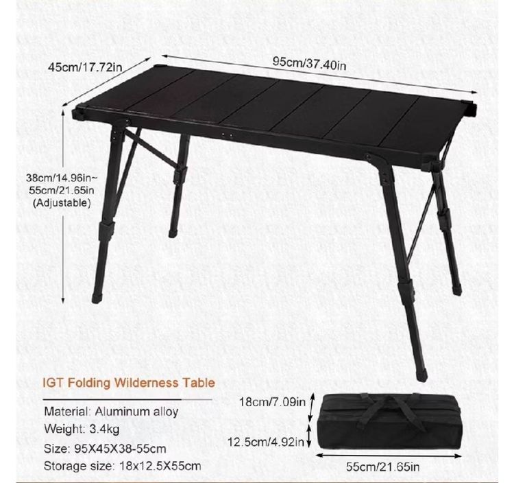 ขาย โต๊ะแคมป์ปิ้งอลูมิเนียม IGT 3.5 Units (ของใหม่ ไม่เคยใช้งาน) รูปที่ 5