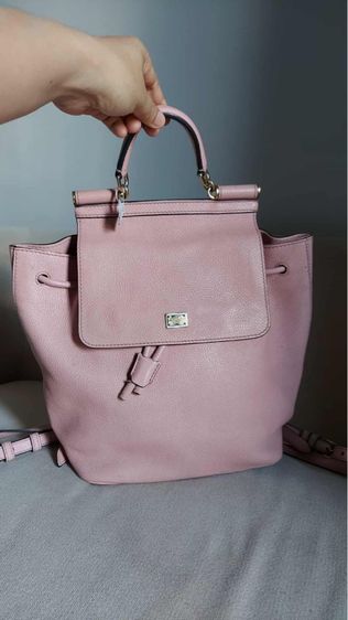 กระเป๋าเป้สะพาย Dolce and Gabbana สีชมพู ของแท้ รูปที่ 5