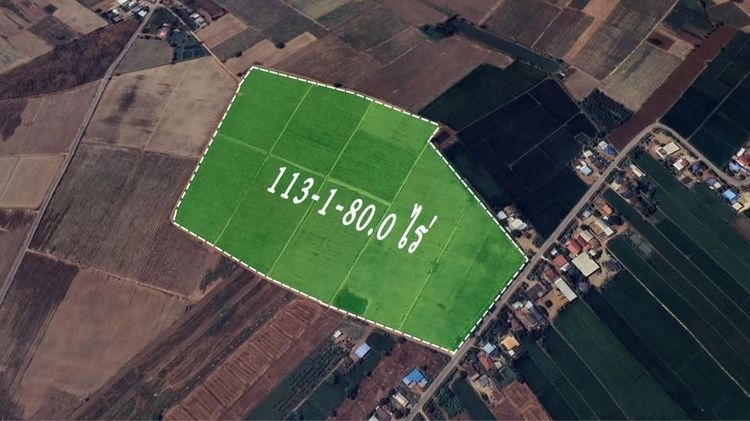ขายที่ดินแปลงสวย 113 ไร่ ติดคอนกรีต อ.เมืองกำแพงเพชร