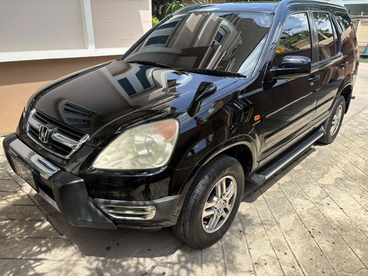 Honda CR-V 2002 2.0 E 4WD Utility-car เบนซิน LPG เกียร์อัตโนมัติ ดำ รูปที่ 4