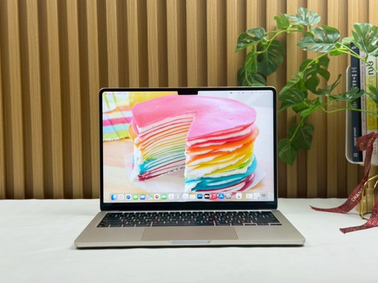 Apple แมค โอเอส 8 กิกะไบต์ อื่นๆ ไม่ใช่ MacBook Air 13-inch M2 2022  Ram8GB SSD256GB Starlight 