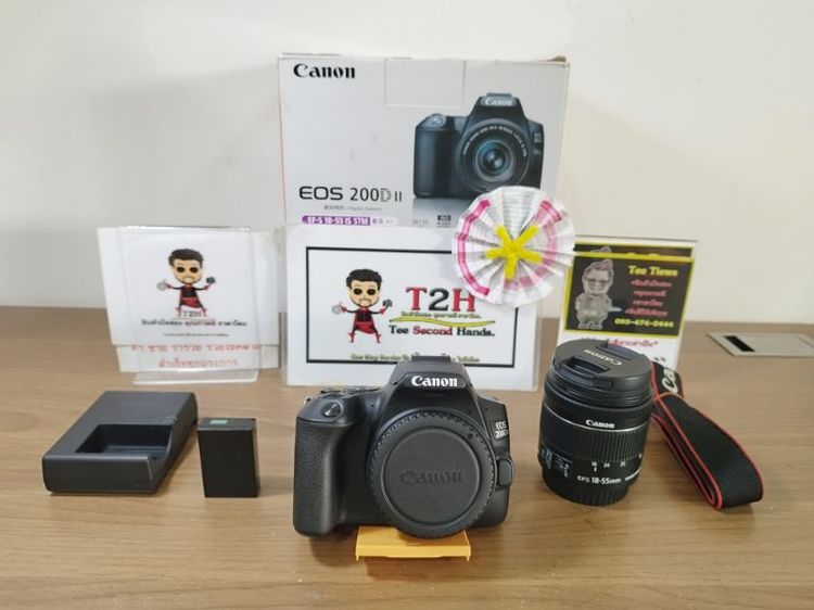 กล้อง Canon Dslr 200D Mark2 พร้อมเลนส์ kit 18-55mm สภาพนางงาม ชัตเตอร์น้อยมาก น้อยกว่า 4xxx- อปก.ครบกล่อง ตามภาพ ใช้งานปกติ