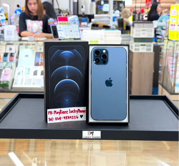 Phone 12Promax ความจุ 256GB สี Blue เครื่องสวย