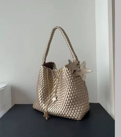 กระเป๋าสาน Tote bag ถือสะพายข้าง ดีไซน์แฟชั่น ขนาดใหญ่