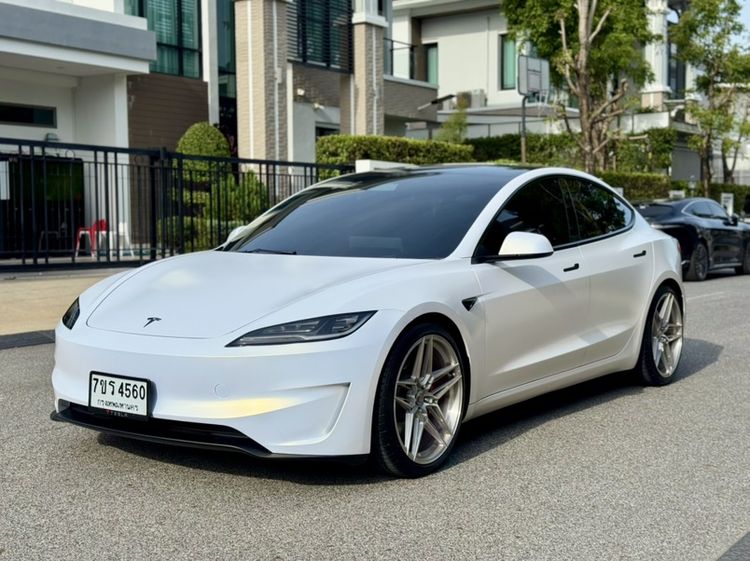 Tesla 2024 Sedan ไฟฟ้า ไม่ติดแก๊ส เกียร์อัตโนมัติ ขาว รูปที่ 4