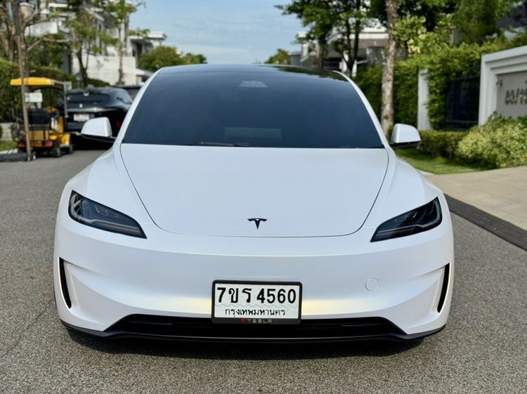 Tesla 2024 Sedan ไฟฟ้า ไม่ติดแก๊ส เกียร์อัตโนมัติ ขาว รูปที่ 3