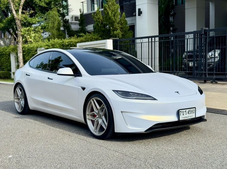 Tesla 2024 Sedan ไฟฟ้า ไม่ติดแก๊ส เกียร์อัตโนมัติ ขาว รูปที่ 2