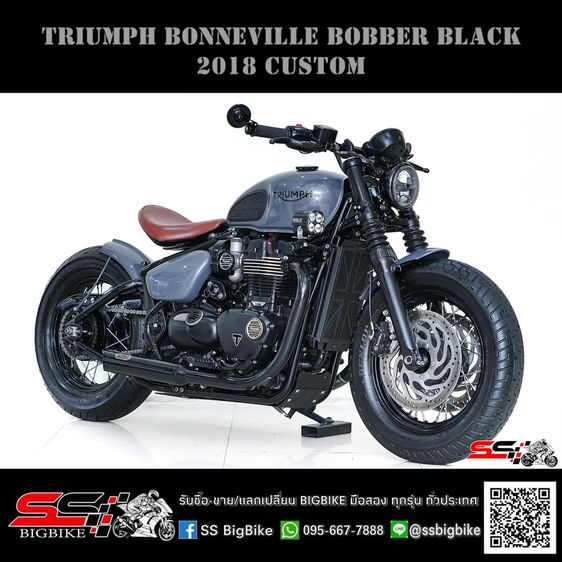 Triumph Bonneville Bobber Black ปี2018 Custom หล่อๆลงตัว ของแต่งเพียบ ราคาเร้าใจ