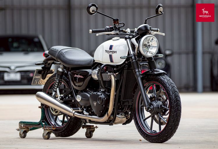 Triumph Streettwin900 ปี2018 สีขาวหายาก วิ่งน้อย7,000km. ใหม่มาก