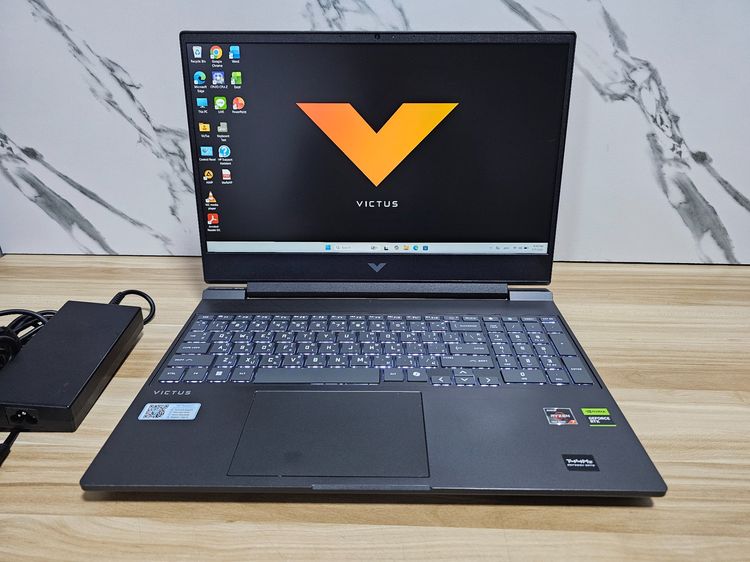 วินโดว์ 16 กิกะไบต์ อื่นๆ ใช่ HP Victus Gaming Ryzen7 7445Hs+Ram16DDR5+ RTX 30506Gb+15.6" FHD IPS+เครื่องสวย ประกันศูนย์