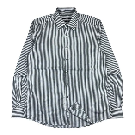 GUCCI Slim Fit Pinstripe Cotton Dress Shirt