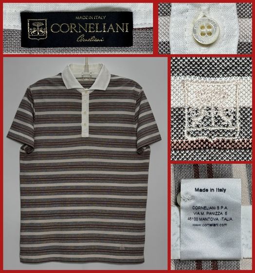 ⚠️MADE IN ITALY‼️เสื้อโปโล CORNELIANI ของแท้ แบรนด์เนมหรูอิตาลี
