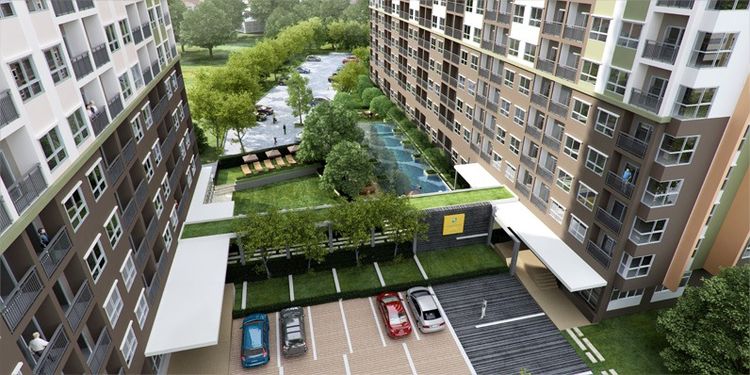 มีบางส่วน ขายคอนโด The Parkland Lite สุขุมวิท-ปากน้ำ ใกล้ BTS ปากน้ำ เพียง 1.1 ล้านบาท
