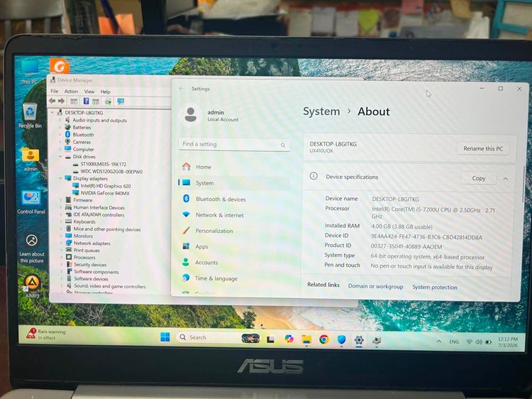 Notebook Asus UX410U รูปที่ 2
