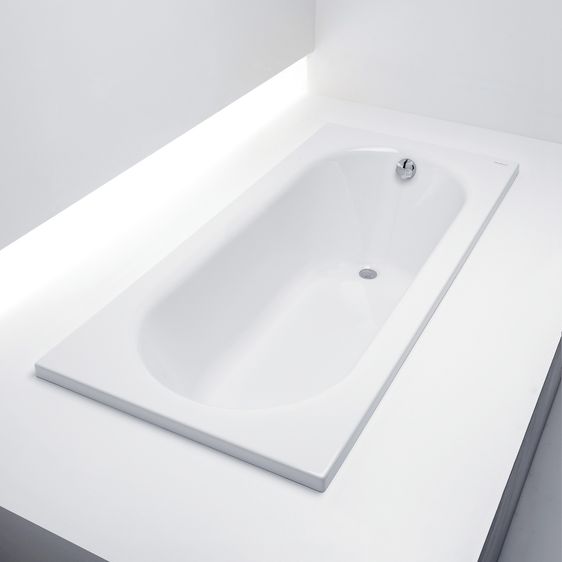 CRISTINA อ่างอาบน้ำ รุ่น MAX 150x70 cm. อ่างเปล่าแบบฝังเคาท์เตอร์ ขาว