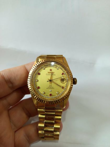 นาฬิกา Titoni Cosmo King 25 jewels Automatic แท้ เก่าเก็บ สีทอง ไม่มีกล่อง