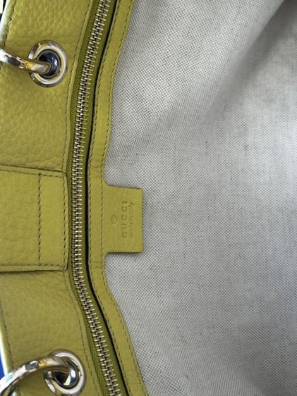 Authentic  Gucci Bamboo Shopper Medium 2Way Leather Tote รูปที่ 12