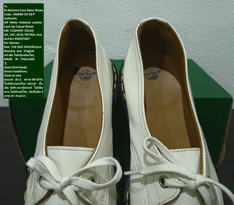Dr.Martens Core Siana Shoes, Women's 7UK 9US 41EU/26.0cm Original Made in Thailand ของแท้ มือ 2 หนังแท้ พื้นเต็ม สภาพใกล้เคียงของใหม่ สวยมาก รูปที่ 8