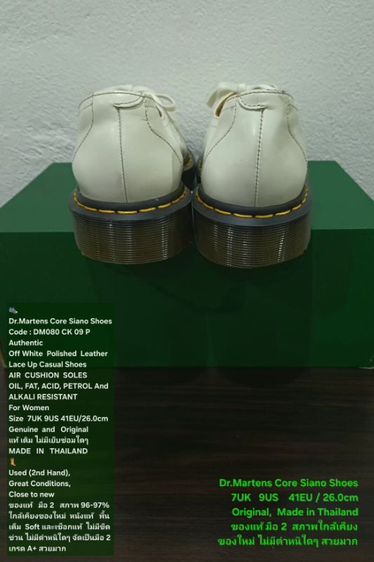 Dr.Martens Core Siana Shoes, Women's 7UK 9US 41EU/26.0cm Original Made in Thailand ของแท้ มือ 2 หนังแท้ พื้นเต็ม สภาพใกล้เคียงของใหม่ สวยมาก รูปที่ 12