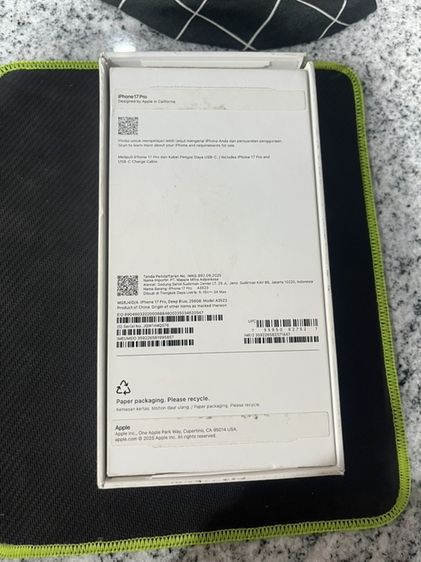 iPhone 17 Pro 256GB - Deep Blue - Like New with Box & Orj Charger รูปที่ 3