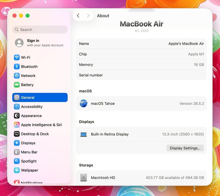  MacBook Air 13-inch M1 2020 Ram16GB SSD512GB Space Gray  รูปที่ 12