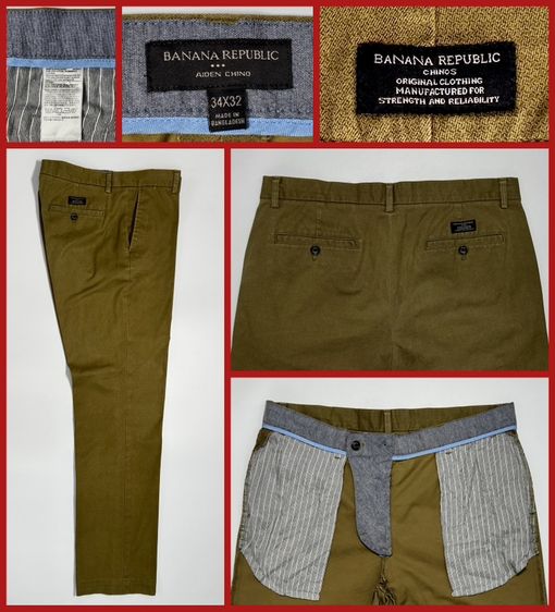 กางเกง BANANA REPUBLIC ของแท้ กางเกงชิโน่ ทรงสวยทันสมัย