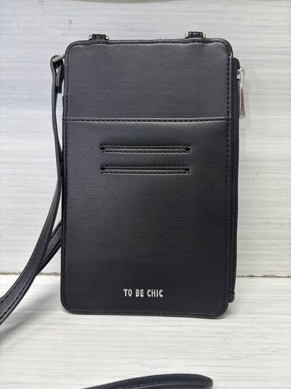 กระเป๋าใส่โทรศัพท์ TO BE CHIC Quilted Smartphone Pochette แบรนด์หรูญี่ปุ่น สีดำ มีช่องใส่บัตรและเหรียญ สะพายข้างได้ รูปที่ 5