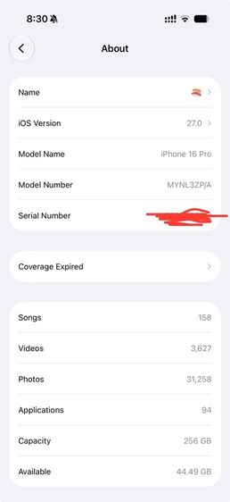 ขาย IPhone16 Pro 256 สีเทา สภาพสวย ดูแลอย่างดี เจ้าของใช้งานเอง ติดฟิล์มด้านหน้าตลอด รูปที่ 9