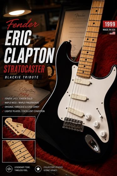 กีต้าร์ไฟฟ้า Fender Eric Clapton Blackie USA 1999