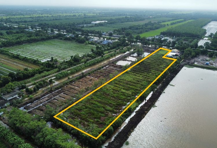 ขายด่วน ที่ดิน หนองเสือ ปทุมธานี ติดถนนเลียบคลอง10 จำนวน10ไร่ 2งาน 90ตร.วา รูปที่ 3