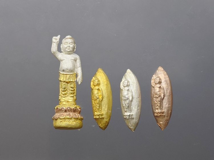 07765 พระพุทธเจ้าน้อย รุ่นเติมทรัพย์เติมบุญ เนื้อโลหะชุบสามกษัตริย์ วัดไทยลุมพินี ประเทศเนปาล ปี2545 พร้อมกล่องเดิม รูปที่ 4
