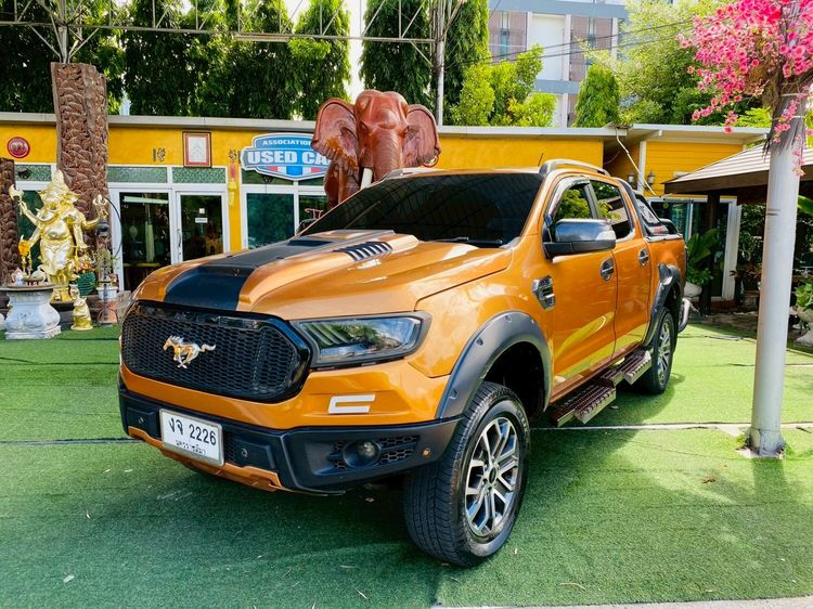 Ford Ranger 2020 2.0 Bi-Turbo Hi-Rider Wildtrak Pickup ดีเซล ไม่ติดแก๊ส เกียร์อัตโนมัติ ส้ม รูปที่ 2