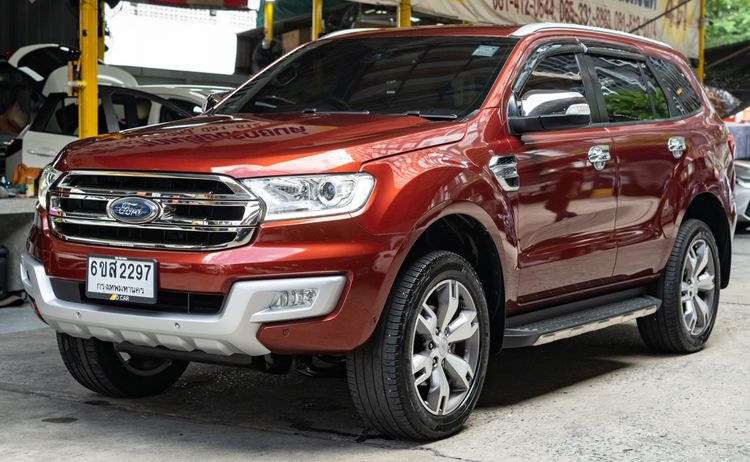 Ford Everest 2018 2.2 Titanium Plus Utility-car ดีเซล ไม่ติดแก๊ส เกียร์อัตโนมัติ แดง รูปที่ 2
