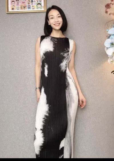 Pleats dress งานพรีทแน่น ลายสวย