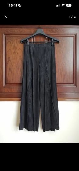 Pleats pants กางเกงพรีทสีดำ เอว25-30“พรีทเเน่นสวย