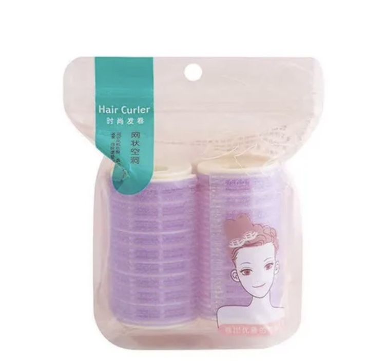 โรลม้วนผม สีม่วง มี5คู่(10อัน) รูปที่ 3