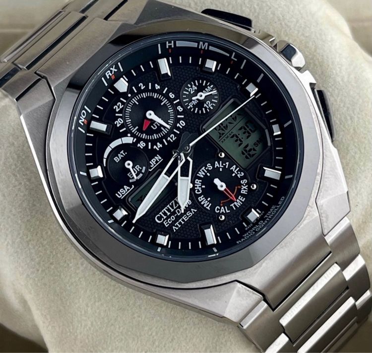 นาฬิกา Citizen Attesa World Time Solar Chronograph Eco-Drive