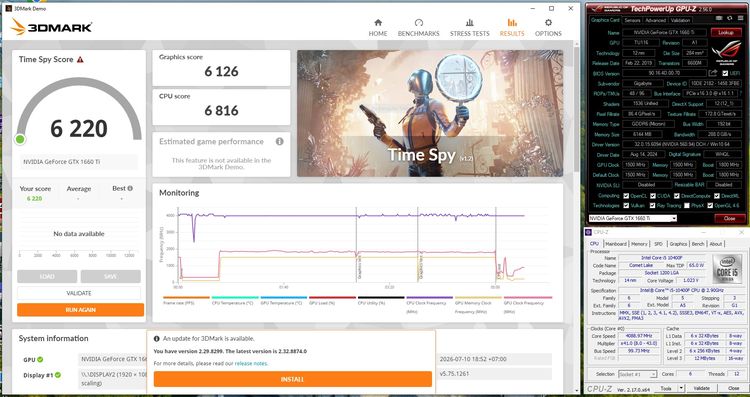 💥 COM เล่นสตรีมเกมส์  ทำงาน กราฟิก 3D ตัดต่อ 💥 CPU I5 10400F + GTX 1660 TI 6 GB + RAM 16 GB + M.2  256 GB + SSD 256 GB 💥 รูปที่ 12