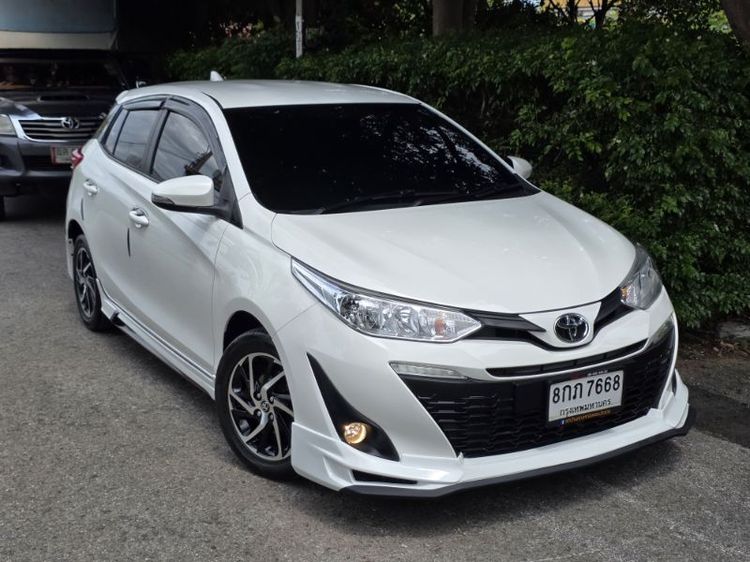 Toyota Yaris 2019 1.2 Mid Sedan เบนซิน ไม่ติดแก๊ส เกียร์อัตโนมัติ ขาว รูปที่ 4
