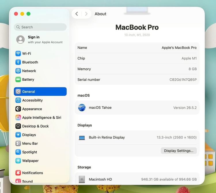 MacBook Pro 13-inch M1 2020 Ram8GB SSD1TB SpaceGray  รูปที่ 12