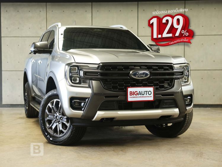 รถ Ford Ranger 2.0 Bi-Turbo 4WD Wildtrak สี บรอนซ์เงิน