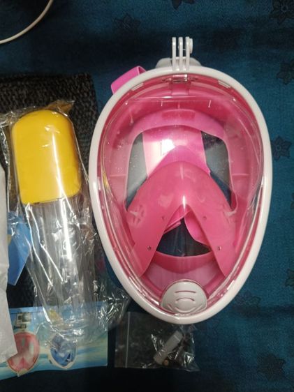 หน้ากากดำน้ำแบบเต็มใบ Full Face Mask (สีชมพู ไซส์ S/M) สภาพใหม่แกะกล่อง รูปที่ 3