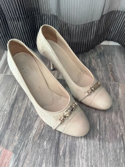 อื่นๆ รองเท้าส้นสูง หนังแท้ UK 4 | EU 36 2/3 | US 5.5 ขาว Gucci Heels 