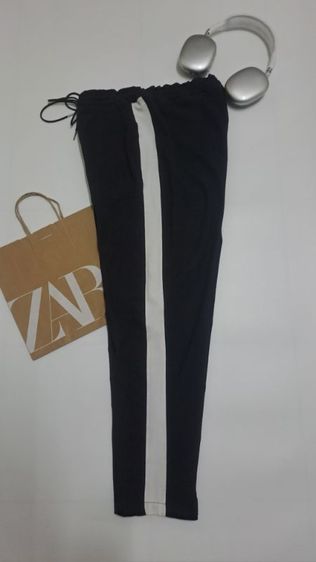 อื่นๆ กางเกงวอมขายาวสีดำ แถบขาว เอวรูดมีเชือกปรับ แบรนด์ ZARA‼️