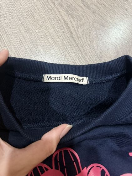 Mardi Mercredi Sweatshirt ของแท้ สีกรม ดอกชมพู Free Size รูปที่ 4