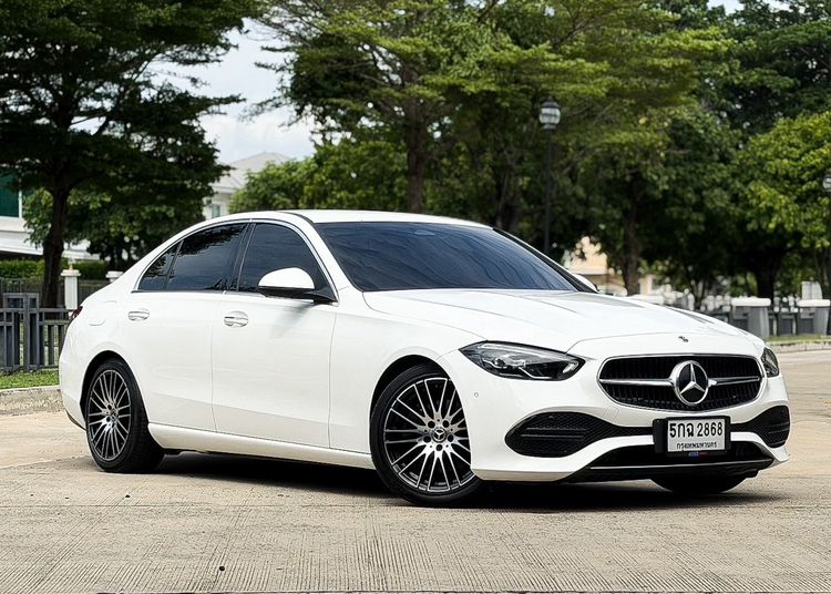 Mercedes-Benz C-Class 2022 C220 Sedan ดีเซล ไม่ติดแก๊ส เกียร์อัตโนมัติ ขาว รูปที่ 3