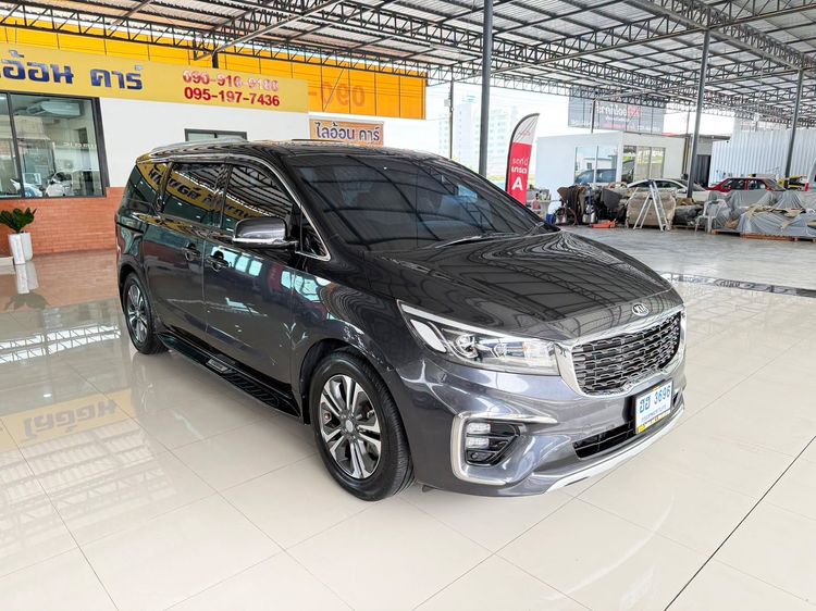 Kia Grand Carnival 2019 2.2 SXL Utility-car ดีเซล ไม่ติดแก๊ส เกียร์อัตโนมัติ เทา รูปที่ 3